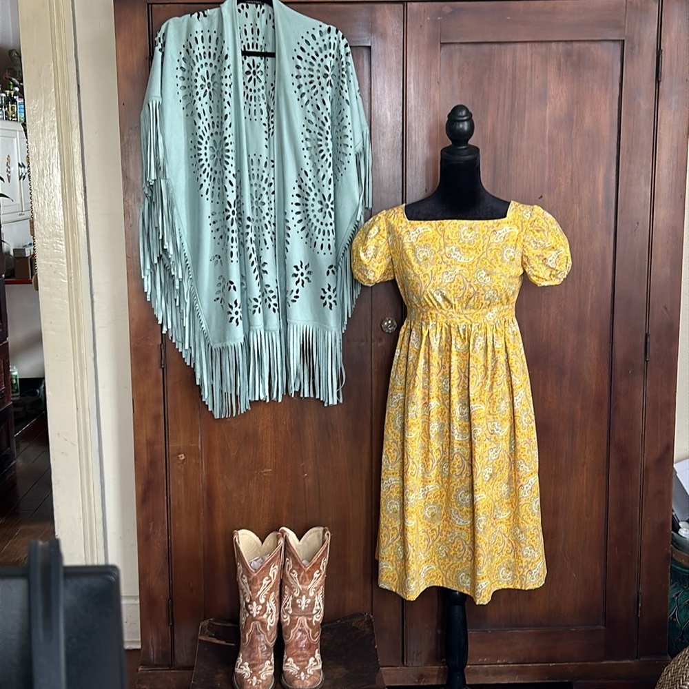 Vintage 70s Handmade Babydoll Dress XS - Picture 9 of 9